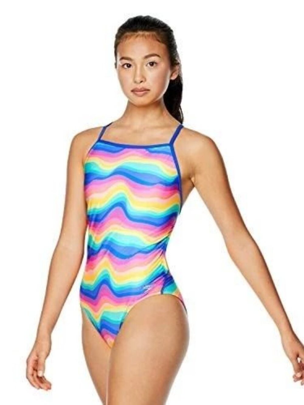Speedo Women's Swimsuit One Piece Endurance The One Printed Team Colors Size 22